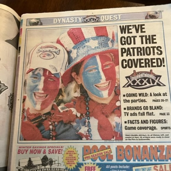 Boston Herald Feb 2005 Newspaper New England Patriots Super Bowl XXXIX Champions - Picture 3 of 4